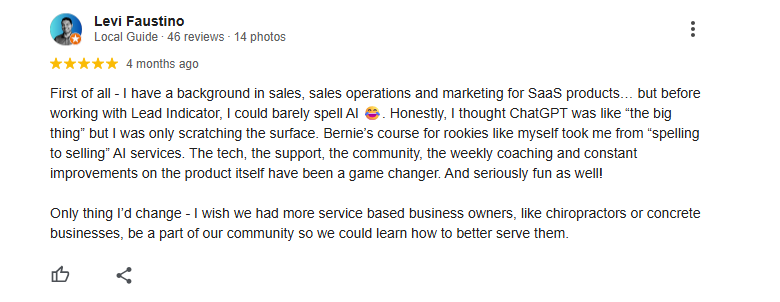 Customer review